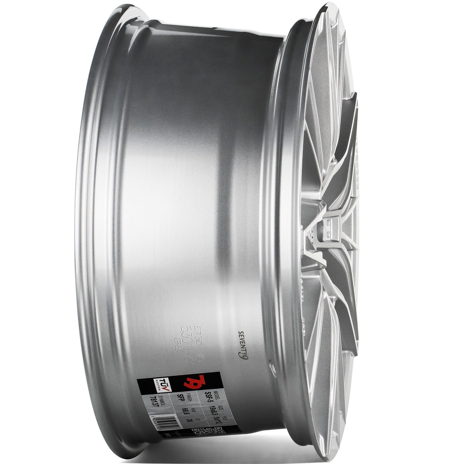 SEVENTY9 SSF-5 Silver Front Polished (SFP) Alufelge 8.5x19 Zoll ET40 LK 5x114.3 ML73.1 – Bild 3