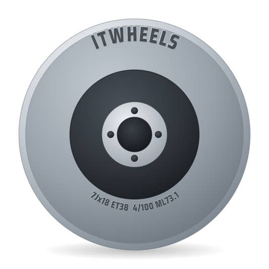 itWheels Tiara 4 shiny black Felge 7x18 Zoll ET38 LK 4x100 ML73.1