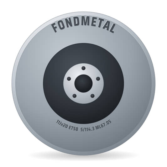 Fondmetal 9RR glossy titanium Alufelge 11x20 Zoll ET58 LK 5x114.3 ML67.05