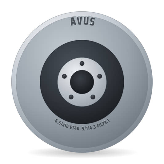 Avus AC-518 Hyper Silver Felge 6.5x16 Zoll ET40 LK 5x114.3 ML73.1