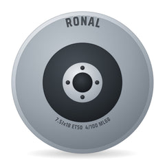 Ronal R73 REV-R rally white Alufelge 7.5x18 Zoll ET50 LK 4x100 ML68