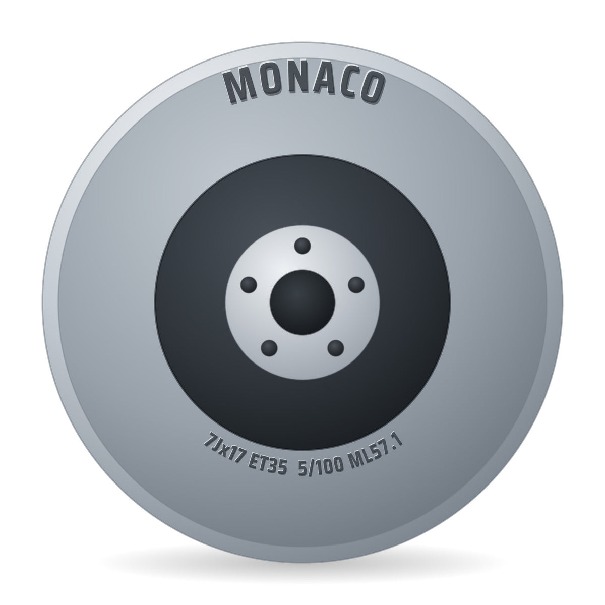 Monaco Rallye white Felge 7x17 Zoll ET35 LK 5x100 ML57.1