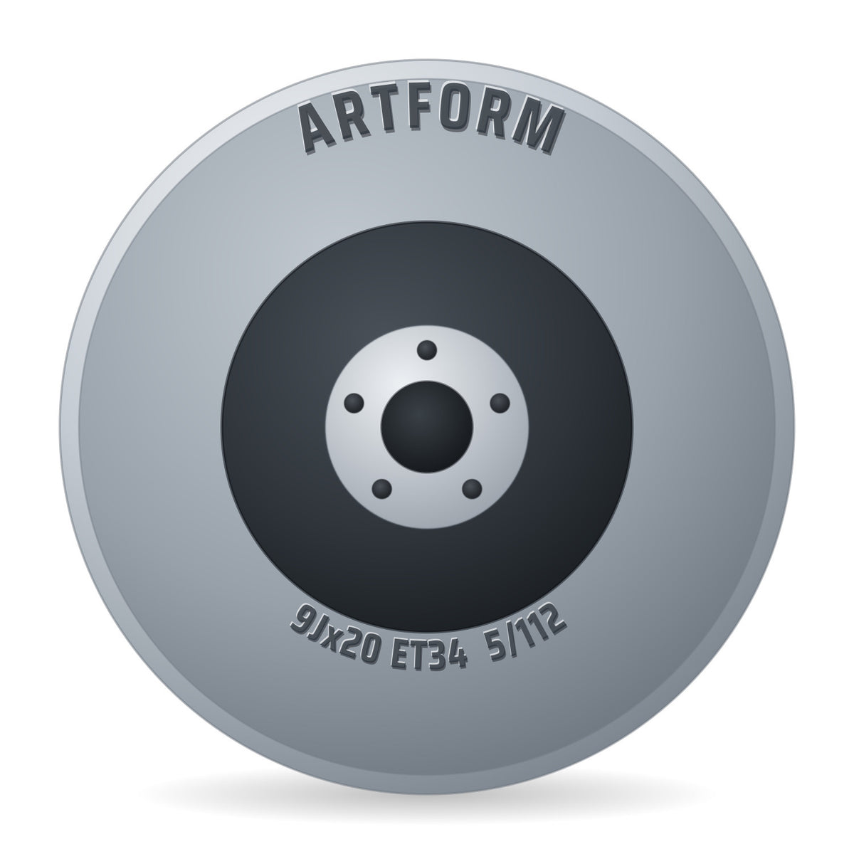 ArtForm AF-401 66.5 Flat Black M & S Felge 9x20 Zoll ET34 LK 5x112