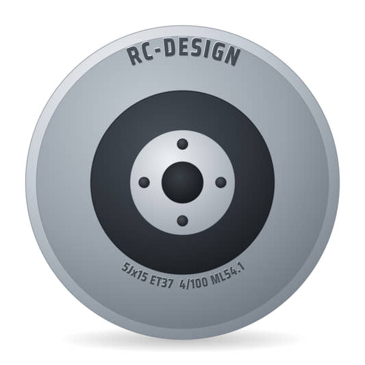 RC-Design LMF RC RC19 SG Schw.glanz ECE 106067 81843 Felge 5x15 Zoll ET37 LK 4x100 ML54.1