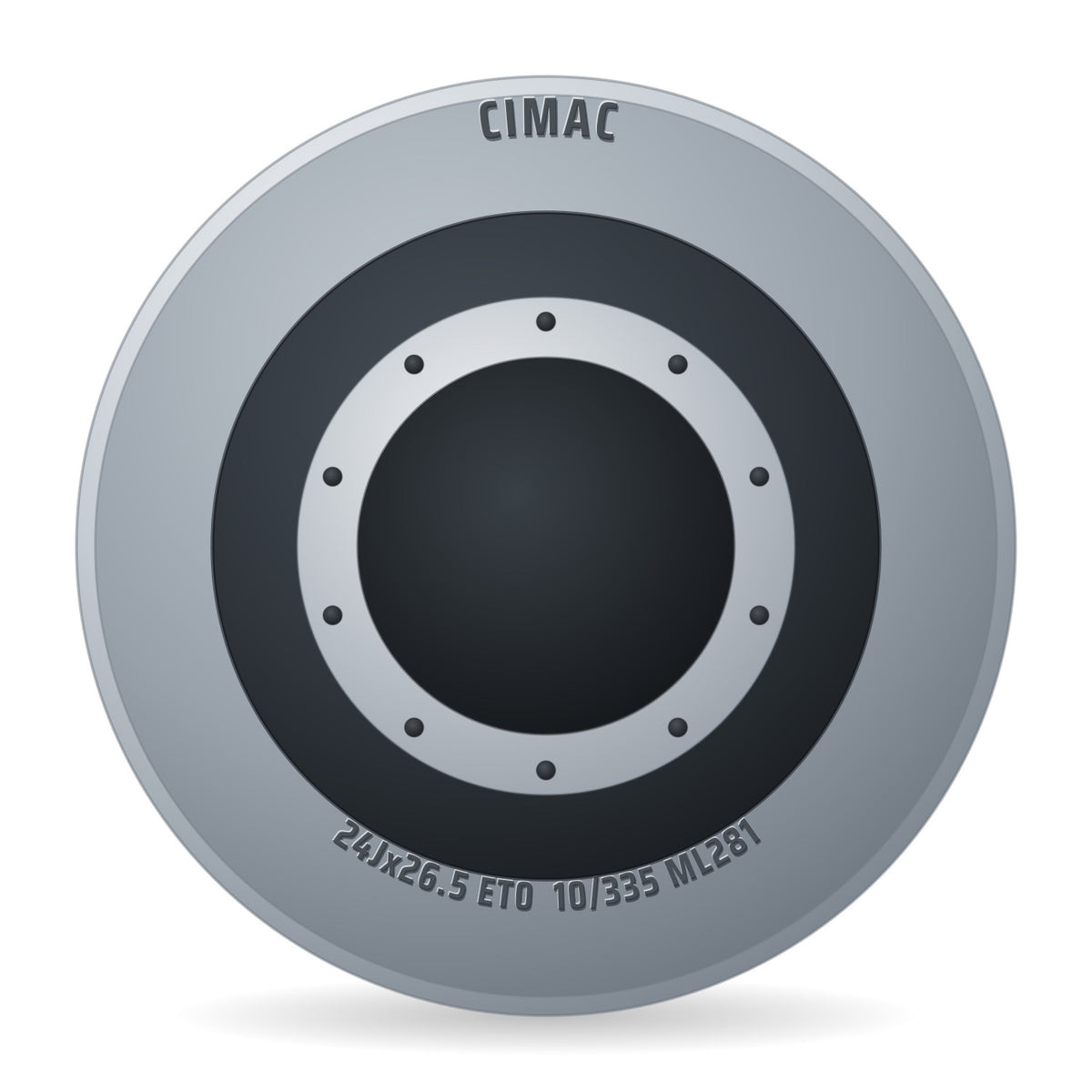 Cimac Stahlfelge 24.00x26.5 Zoll 10/335/281 ET0 A265247701 B3 Hellelfenbein RAL1015 inkl. Ventilprotektor