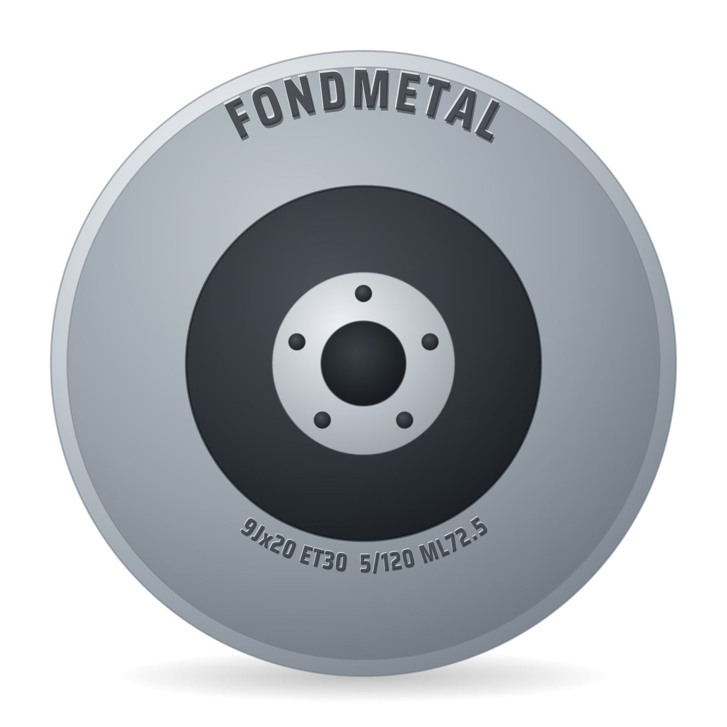 Fondmetal 9RR glossy titanium Alufelge 9x20 Zoll ET30 LK 5x120 ML72.5