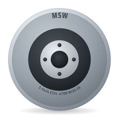 MSW 85 gloss black Alufelge 5.5x14 Zoll ET24 LK 4x108 ML65.06