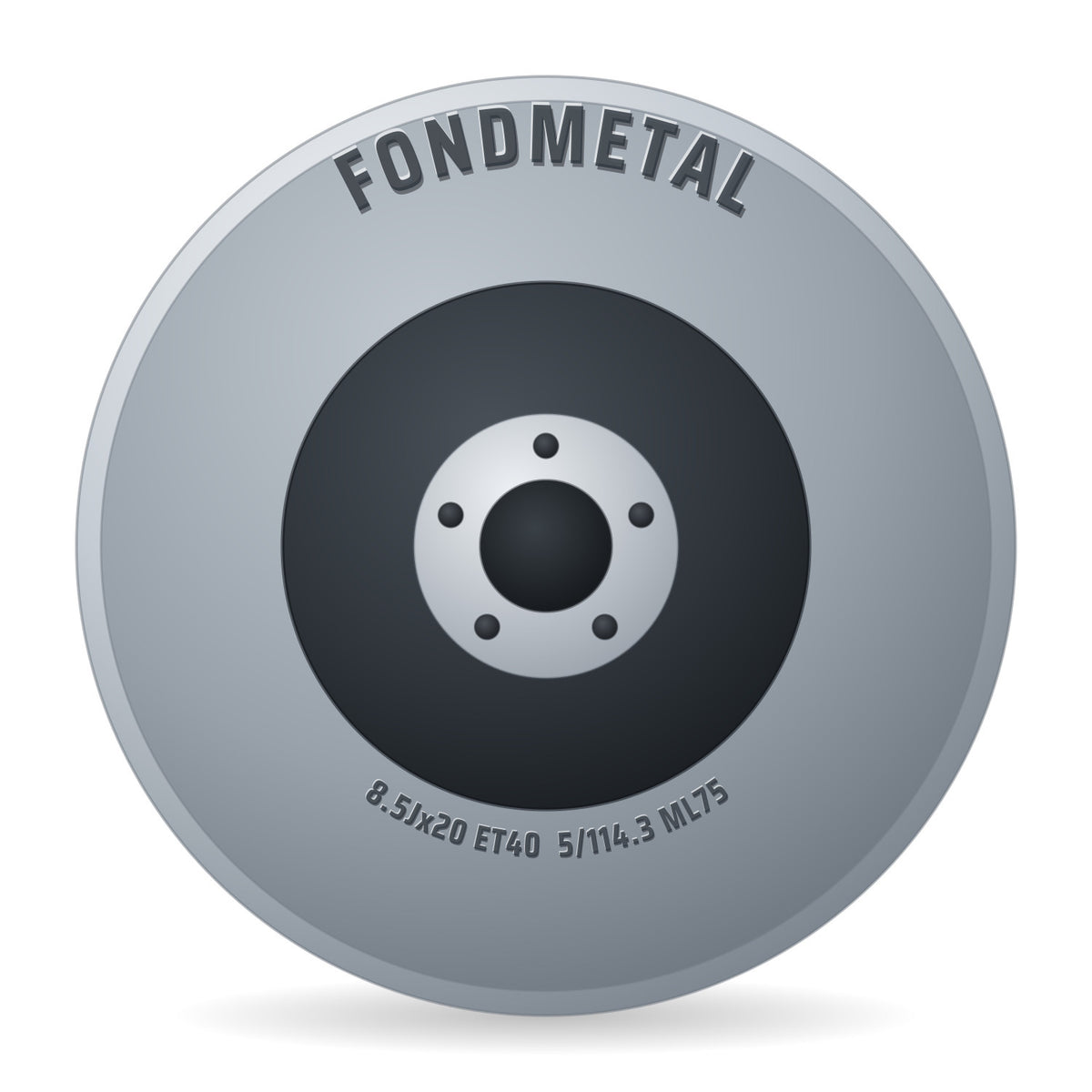 Fondmetal 9RR glossy titanium Alufelge 8.5x20 Zoll ET40 LK 5x114.3 ML75