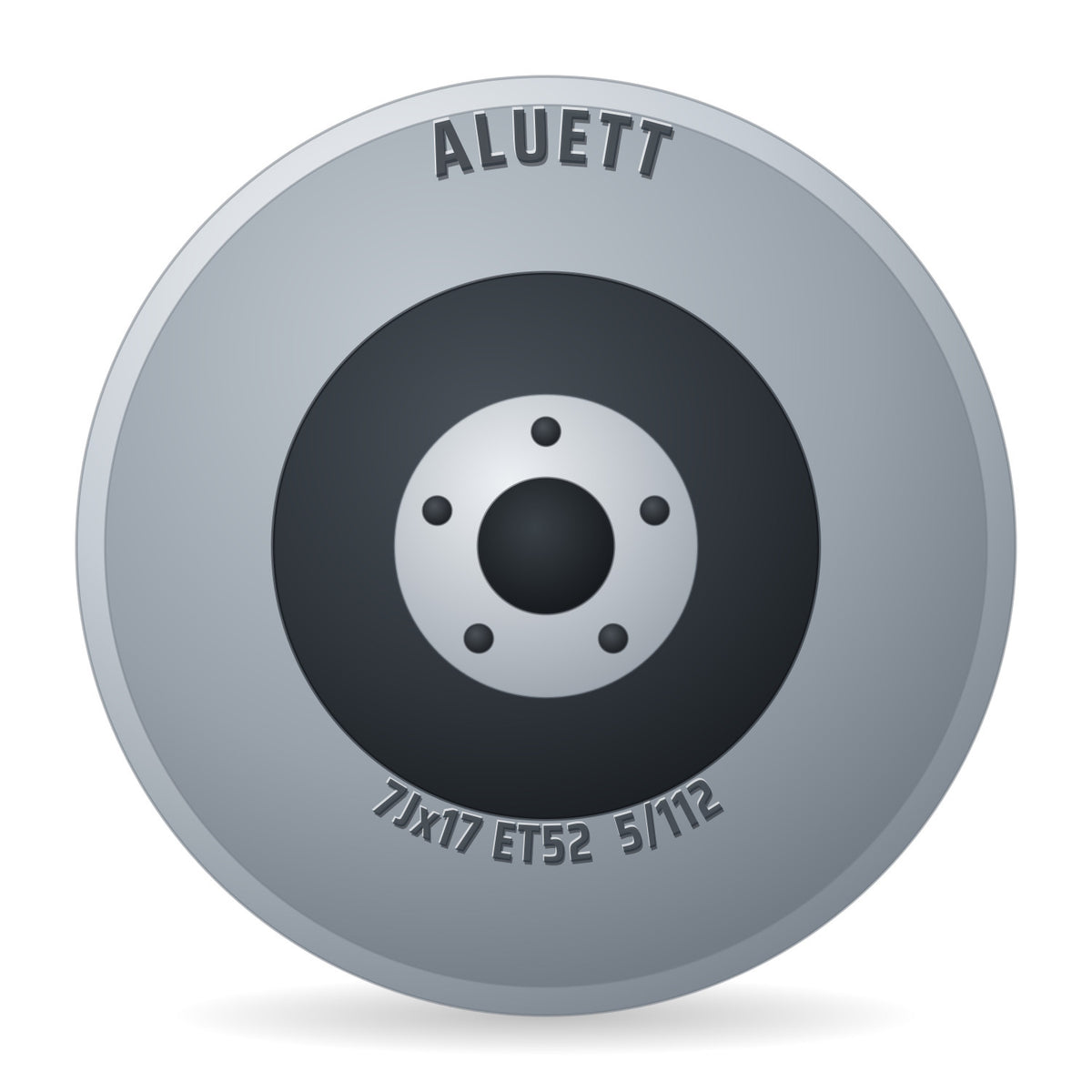Aluett 87 Silber Felge 7x17 Zoll ET52 LK 5x112