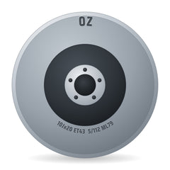 OZ Superturismo Dakar Matt Black + Silver Lettering Felge 10x20 Zoll ET43 LK 5x112 ML79