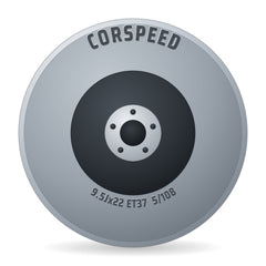 Corspeed Atmos higloss-black Felge 9.5x22 Zoll ET37 LK 5x108