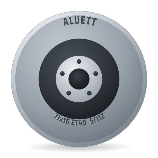 Aluett 56 Schwarz Glänzend Felge 7x16 Zoll ET40 LK 5x112