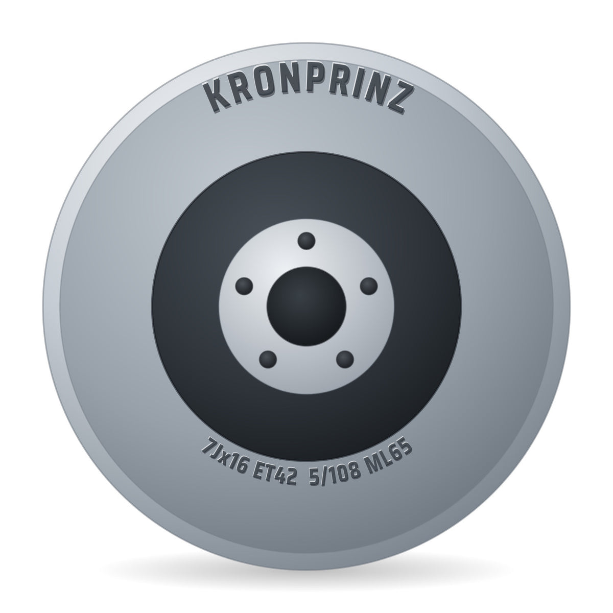 Kronprinz PS 616001 Stahlfelge 7x16 Zoll ET42 LK 5x108 ML65