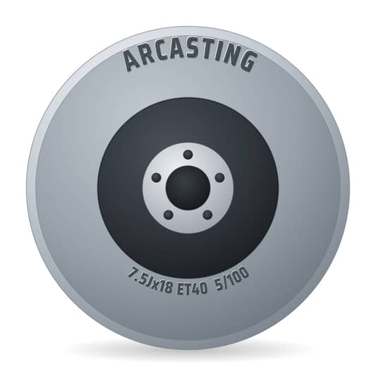 Arcasting Victoria Black Polished Felge 7.5x18 Zoll ET40 LK 5x100