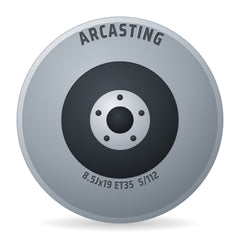 Arcasting Canova Glossy Anthracite Felge 8.5x19 Zoll ET35 LK 5x112