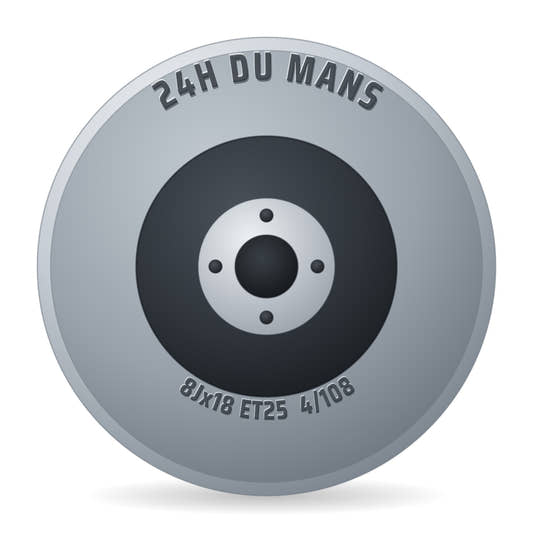 24H DU Mans Mulsanne Schwarz Satiniert Rand Poliert Felge 8x18 Zoll ET25 LK 4x108
