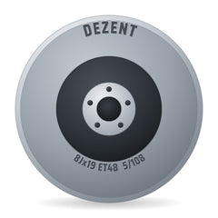 Dezent TA SILVER - Silber Felge 8x19 Zoll ET48 LK 5x108