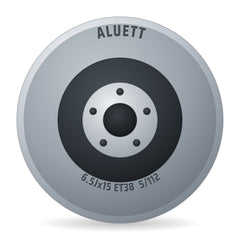 Aluett 56 Schwarz Glänzend Felge 6.5x15 Zoll ET38 LK 5x112