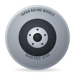 Japan Racing Wheels JR12 Chromlook Felge 9x18 Zoll ET25 LK 5x120