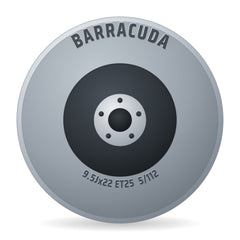 Barracuda Project Two Highgloss Black Brushed Surface Felge 9.5x22 Zoll ET25 LK 5x112