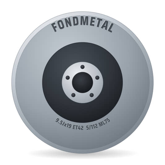 Fondmetal 9RR glossy titanium Alufelge 9.5x19 Zoll ET42 LK 5x112 ML75