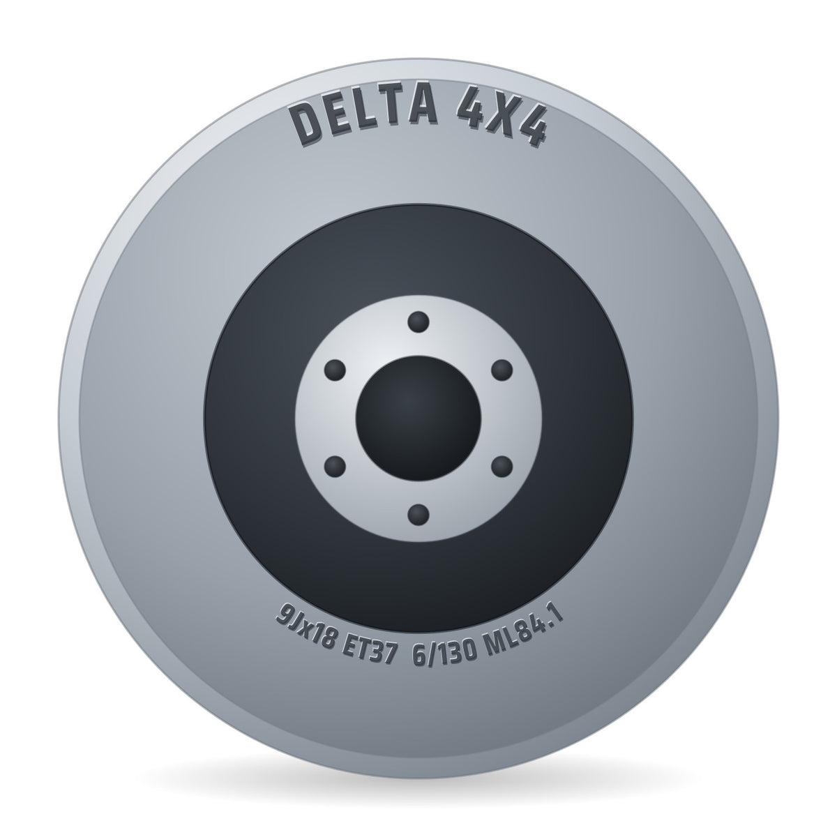 DELTA 4x4 LegacyForged schwarz matt Felge 9x18 Zoll ET37 LK 6x130 ML84.1