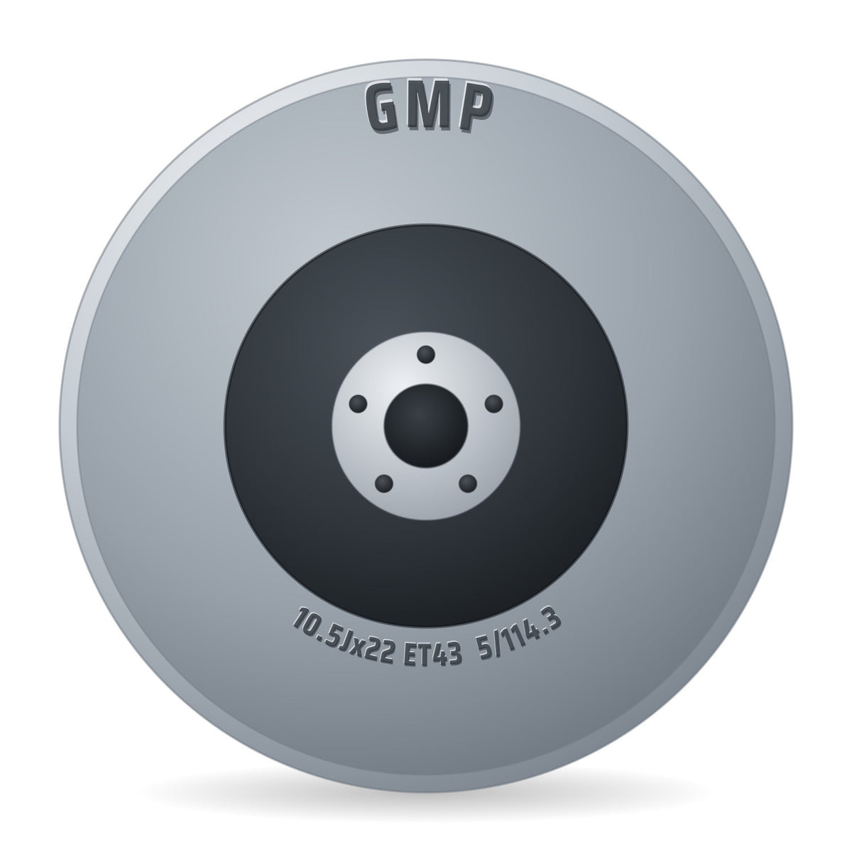 GMP Sparta anthracite matt diamond Felge 10.5x22 Zoll ET43 LK 5x114.3