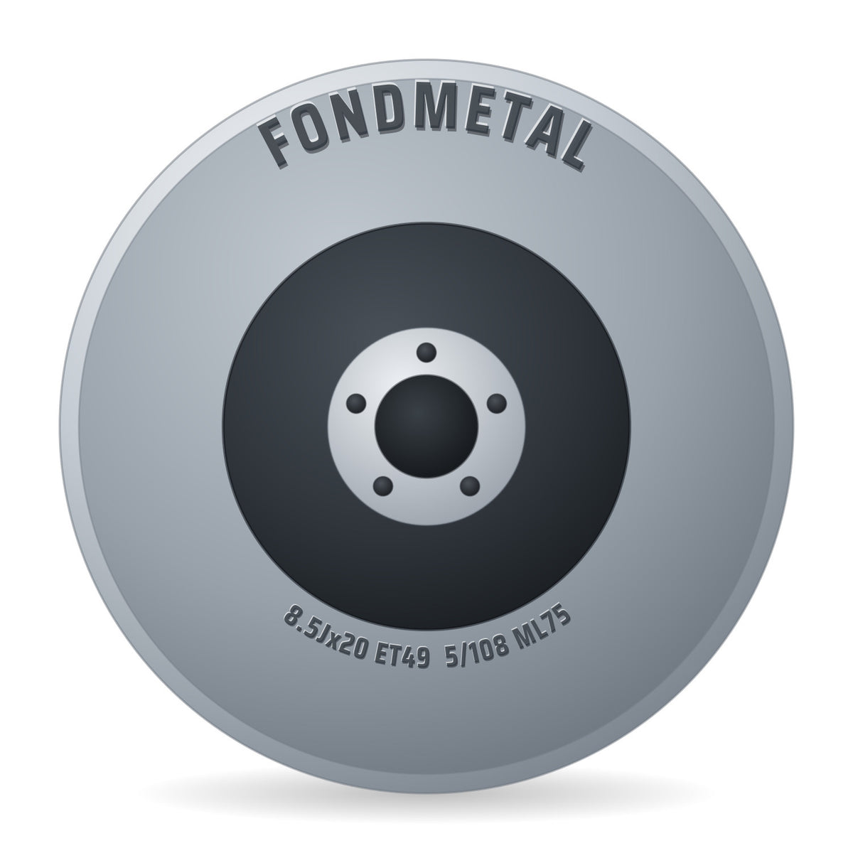 Fondmetal 9RR glossy titanium Alufelge 8.5x20 Zoll ET49 LK 5x108 ML75