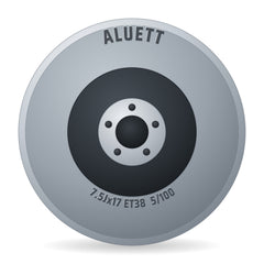 Aluett 86 Schwarz Matt Verblendung Poliert Felge 7.5x17 Zoll ET38 LK 5x100