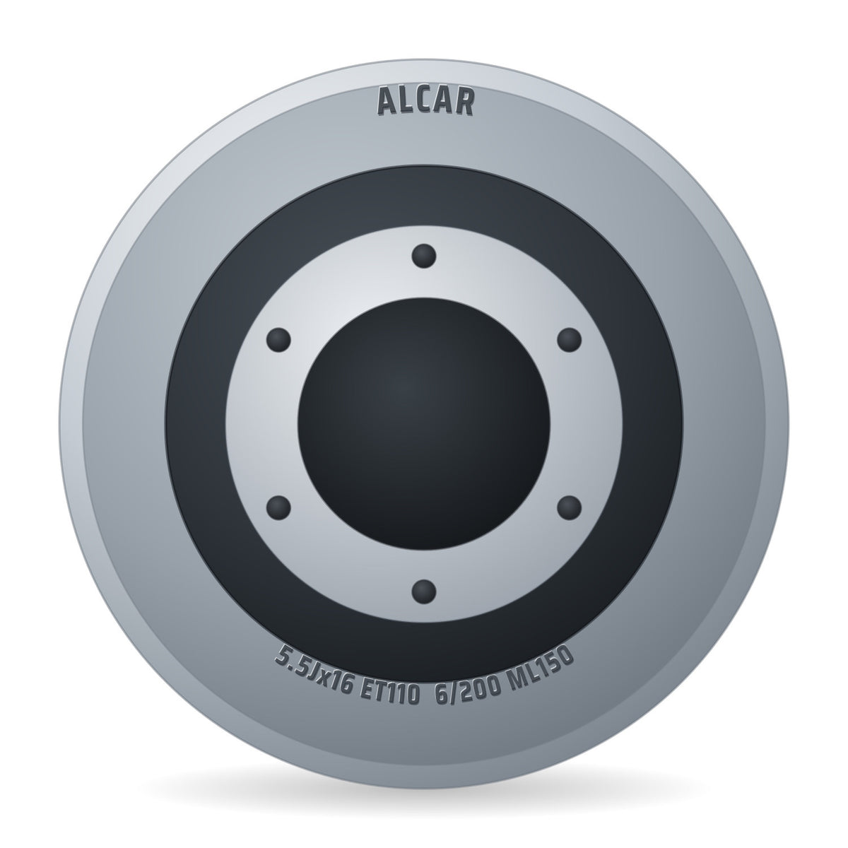 Alcar 6733 Stahlfelge 5.5x16 Zoll ET110 LK 6x200 ML150