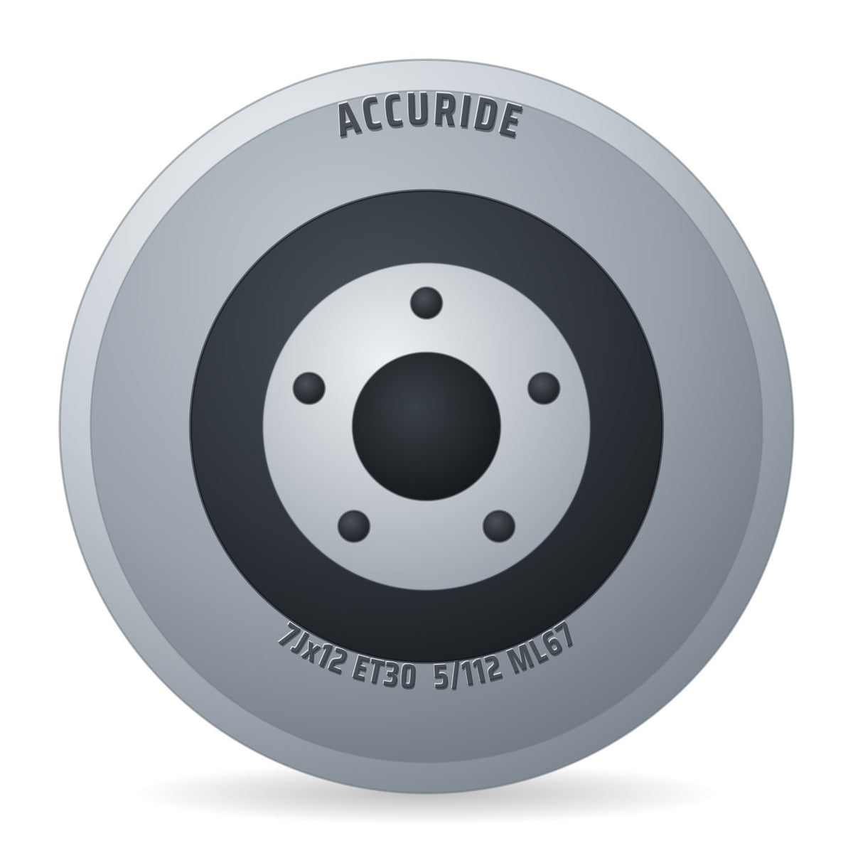 Accuride Stahlfelge 7.00x12 Zoll 5/112/67 ET30 30810273 E12 BZ ALV Silber RAL9006