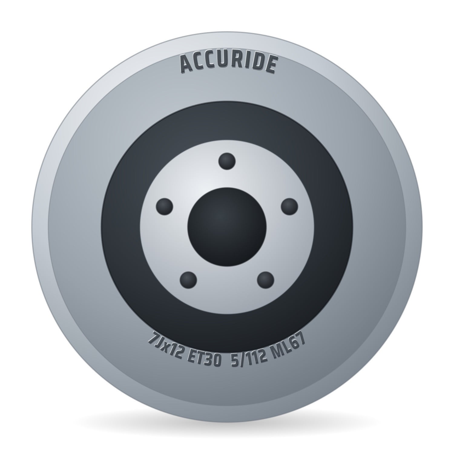 Accuride Stahlfelge 7.00x12 Zoll 5/112/67 ET30 30810273 E12 BZ ALV Silber RAL9006