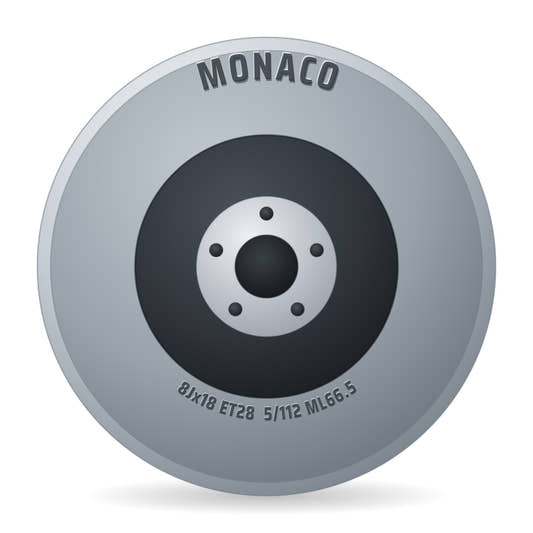 Monaco GP11 black glossy Felge 8x18 Zoll ET28 LK 5x112 ML66.5