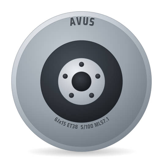 Avus AC-518 Black Polished Alufelge 6x15 Zoll ET38 LK 5x100 ML57.1