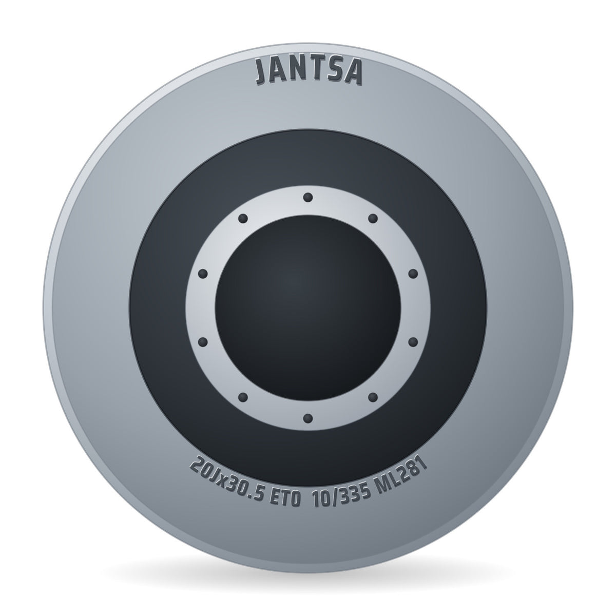 Jantsa Stahlfelge 20.00x30.5 Zoll 10/335/281 ET0 200316 A3 Silber