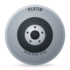 Platin P115 Bright Silver Lz/lk: NB:57 1 Felge 6x16 Zoll ET43 LK 5x112