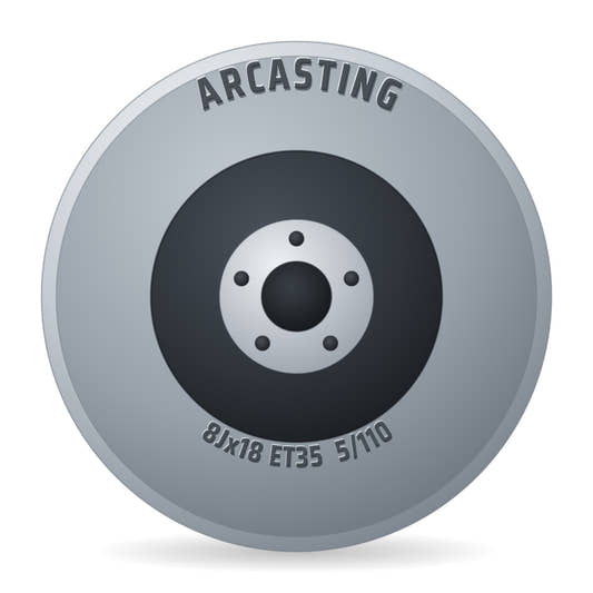 Arcasting Poseidon Black Glossy Felge 8x18 Zoll ET35 LK 5x110
