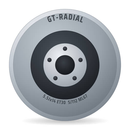GT-Radial Komplettrad 195 R14 106/104 R Maxmiler Pro / Aluminium-Felge: 5.5Jx14 5/112/67 ET30 Silber