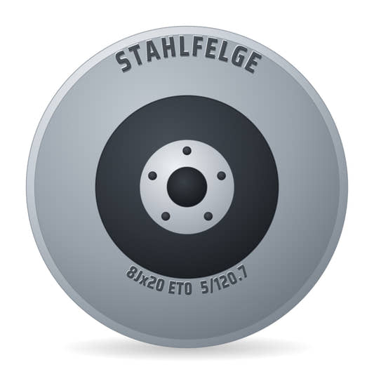 Stahlfelge Smoothie Schwarz Glanz Classic Felge 8x20 Zoll ET0 LK 5x120.7