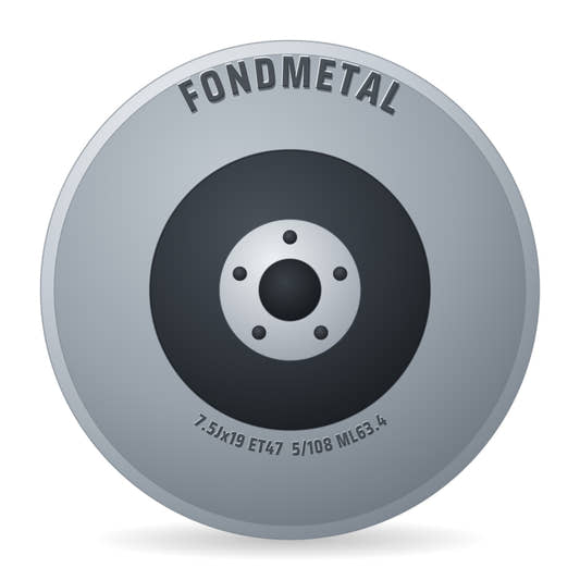 Fondmetal E-Joule glossy titanium machined Alufelge 7.5x19 Zoll ET47.5 LK 5x108 ML63.4