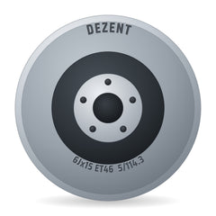 Dezent TZ graphite 0 Graphite Matt Felge 6x15 Zoll ET46 LK 5x114.3