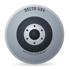 DELTA 4x4 WP schwarz matt Kugelbund Felge 8x17 Zoll ET50 LK 6x130 ML84.1