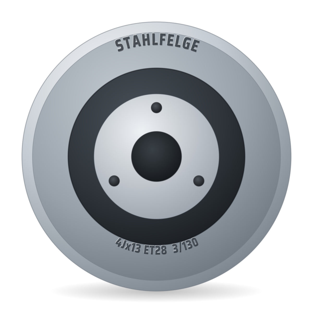 Stahlfelge 1978-93 Silber Renault 4 Classic Felge 4x13 Zoll ET28 LK 3x130