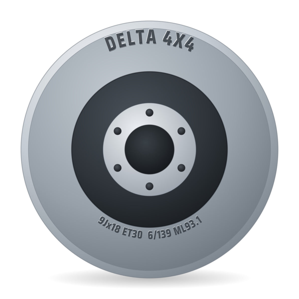 DELTA 4x4 LegacyForged 7 Flachbund Felge 9x18 Zoll ET30 LK 6x139 ML93.1