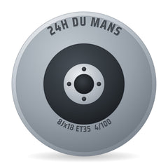 24H DU Mans Mulsanne Schwarz Satiniert Rand Poliert Felge 8x18 Zoll ET35 LK 4x100