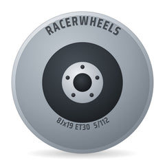 RacerWheels Raptor Schwarz Glänzend Verblendung Poliert Racer Felge 8x19 Zoll ET30 LK 5x112