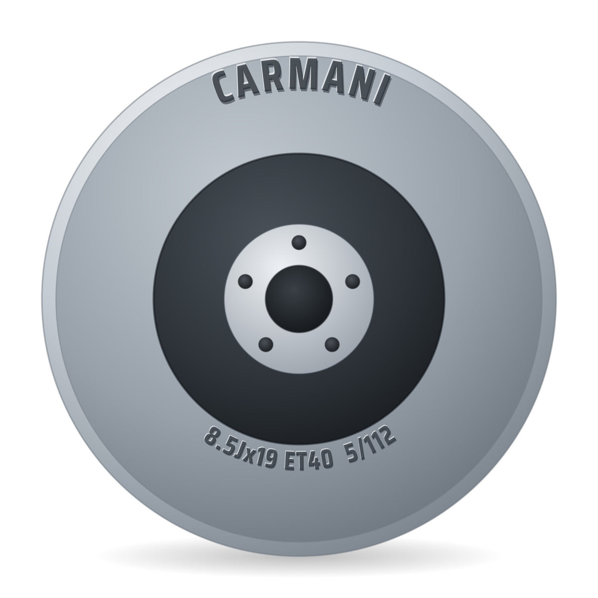 Carmani 5-112 MT66 6 white silver Rudi 23 Rudi Felge 8.5x19 Zoll ET40 LK 5x112