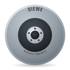 Diewe Dominar silver Alufelge 8x19 Zoll ET45 LK 5x108 ML73.1