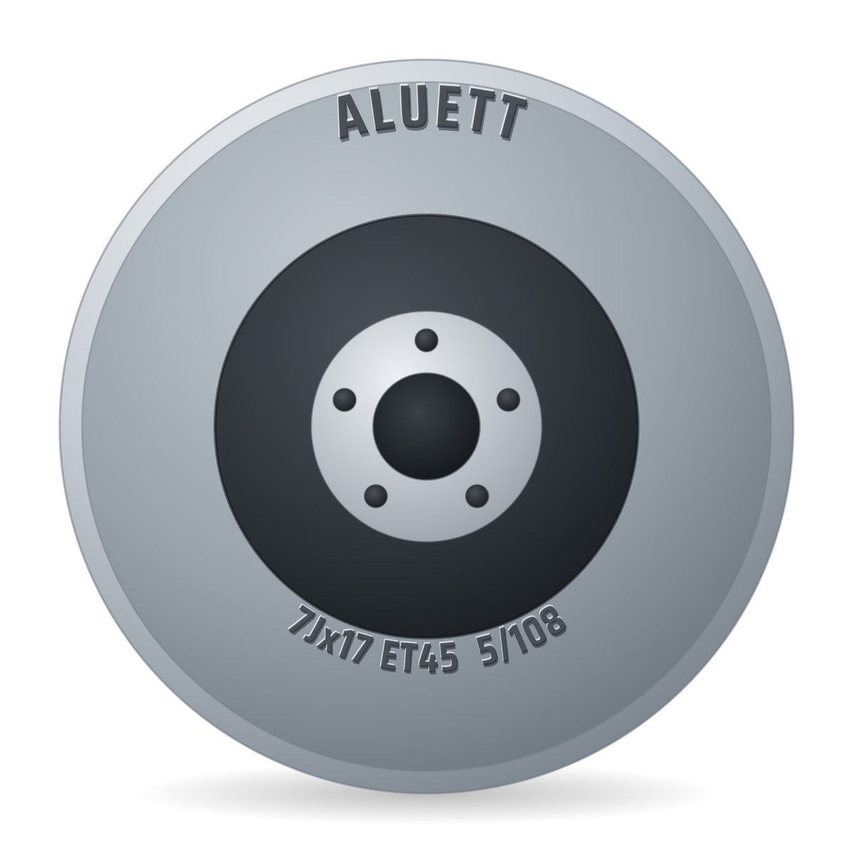 Aluett 87 Silber Felge 7x17 Zoll ET45 LK 5x108