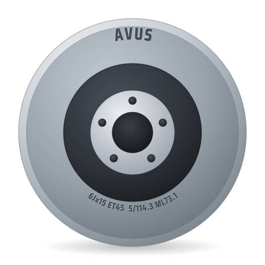 Avus AC-518 Hyper Silver Felge 6x15 Zoll ET45 LK 5x114.3 ML73.1